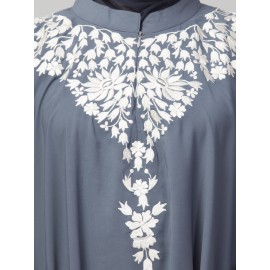 Nazneen Front to back & at hand opening Resham Embroidery Irani Kaftan