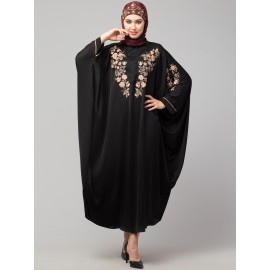 Nazneen front and sleeve thread embroidery Kaftan