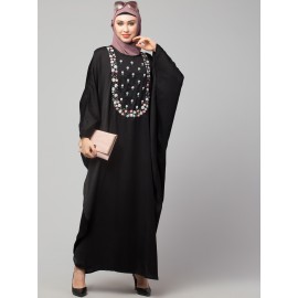 Nazneen front multi color hand work Nida Kaftan