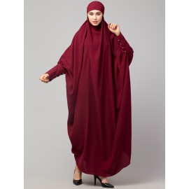 Nazneen Head to toe long cuff ready to wear one pc Jilbab with Naqab