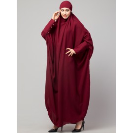 Nazneen Head to toe long cuff ready to wear one pc Jilbab with Naqab