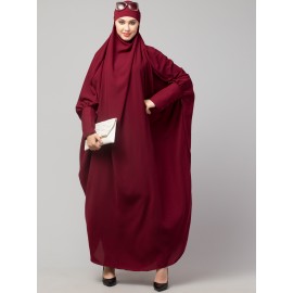 Nazneen Head to toe long cuff ready to wear one pc Jilbab with Naqab