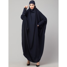 Nazneen Head to toe long cuff ready to wear one pc Jilbab with Naqab