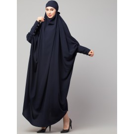 Nazneen Head to toe long cuff ready to wear one pc Jilbab with Naqab