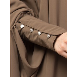 Nazneen Head to toe long cuff ready to wear one pc Jilbab with Naqab