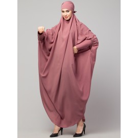 Nazneen Head to toe long cuff ready to wear one pc Jilbab with Naqab