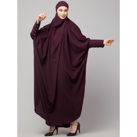 Nazneen Head to toe long cuff ready to wear one pc Jilbab with Naqab