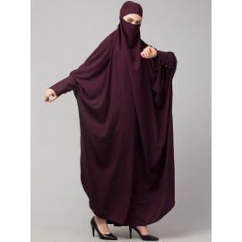 Nazneen Head to toe long cuff ready to wear one pc Jilbab with Naqab