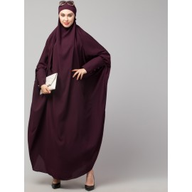 Nazneen Head to toe long cuff ready to wear one pc Jilbab with Naqab