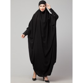 Nazneen Head to toe long cuff ready to wear one pc Jilbab with Naqab