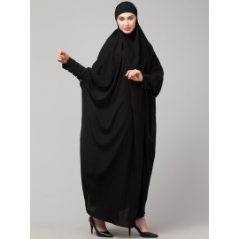 Nazneen Head to toe long cuff ready to wear one pc Jilbab with Naqab