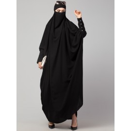 Nazneen Head to toe long cuff ready to wear one pc Jilbab with Naqab