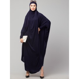 Nazneen Head to toe smocking at sleeve ready to wear one pc Jilbab with Naqab