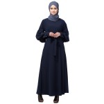 Nazneen long cuff full balloon sleeve with belt A line Abaya