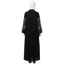 Nazneen full Zari embroidered front open part Abaya