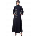 Nazneen Front Open one side Thread embroidery  Casual Abaya