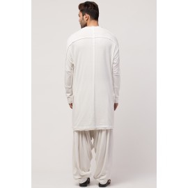 Janab-E-aala Boat neck curvy bottom both side pocket T-Kurta with Patiala salwar