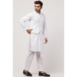 Janab-E-aala front open waistcoat style Kurta cum casual Sherwani