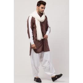 Janab-E-aala two cut pocket up down front open Kurta cum Pathani with Patiala Salwar